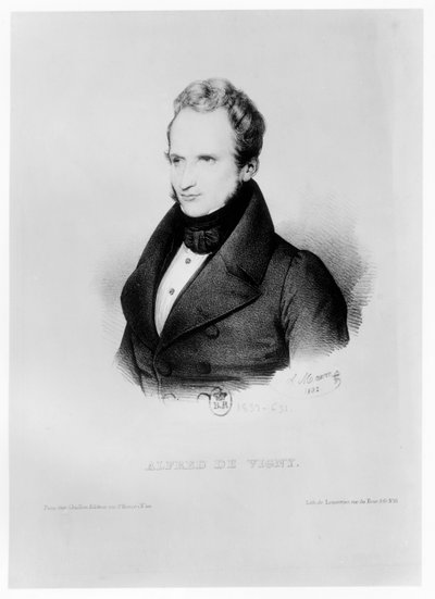 Porträt von Alfred de Vigny, 1832 von Antoine Maurin